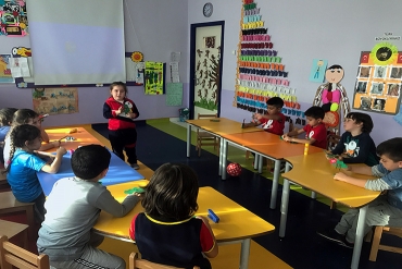 6 yaş A Grubu / Tırtıl ve Ağaç Parmak Oyunu