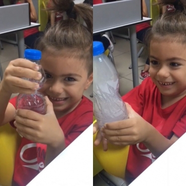 Laboratuvar dersimizde 1.ve 2. Sınıf öğrencilerimizle Bulut oluşumunu gözlemledik ☁️☁️