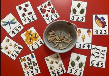 5 yaş A grubu Matematik dersimizde sayı-nesne görsellerinde doğru olanı sayarak mandal yardımı ile işaretleme çalışması yaptık.