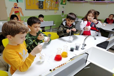 İlkokul Laboratuvar Dersi / Yağmur Deneyi