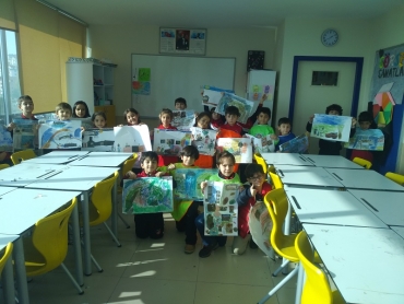Görsel Sanatlar / İlkokul 1. ve 2. Sınıf öğrencilerimizle yaptığımız kolaj çalışmamız