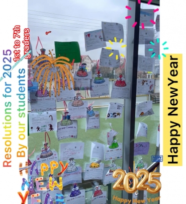 Our students from 1st to 7th graders have written or drawn their resolutions for new year. We have decorated entry with all their great wishes, aims, goals and fresh energies. HAPPY NEW YEAR, WELCOME 2025