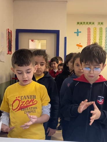 2/A sınıfı öğrencileri Matematik dersinde Çarpma İşlemi Oyunu oynadılar.