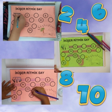 2/A sınıfında ikişer ritmik sayma konusunu rengarenk defter etkinliğimizle pekiştirdik.