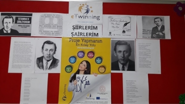 Şiirlerim Şairlerim projesinde bu ayın ilk şairi Orhan Veli Kanık.3 /B sınıfı şairimizle ilgili hazırladıkları pano çalışması
