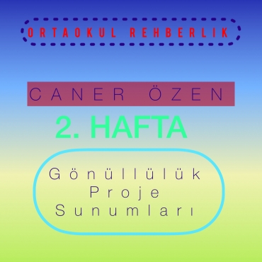 Çocuklarımızın topluluk önünde konuşma yapma, iletişim ve sunum becerilerini geliştirebilmek için, rehberlik dersinde her sene yapılan sunum proje ödevlerimizin ikinci haftasındayız.