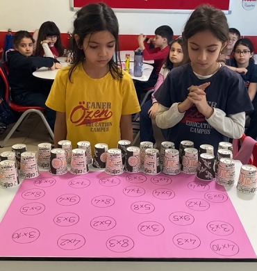 2/A sınıfı öğrencileri Matematik dersinde çarpma işlemini pekiştirecek oyun oynadı.